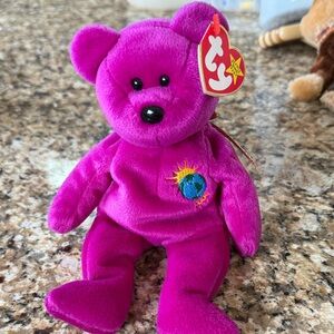 Ty Fuchsia Bear Plush Toy